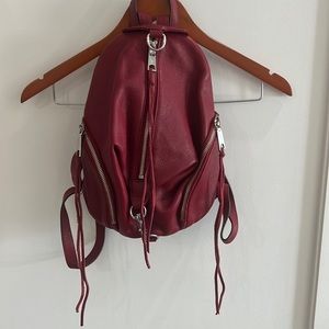Like new Rebecca Minkoff small Julian iconic backpack. Leather dark red.